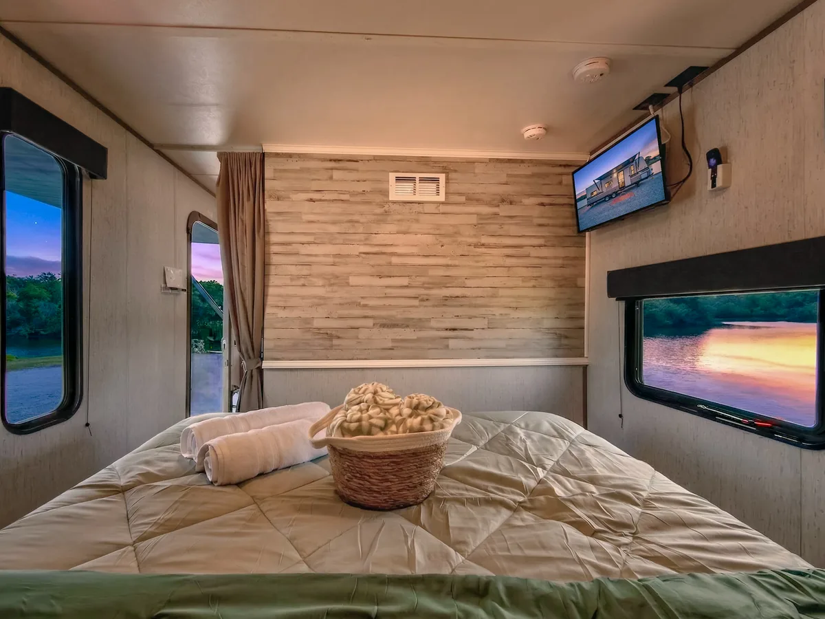 Clean RV bedroom
